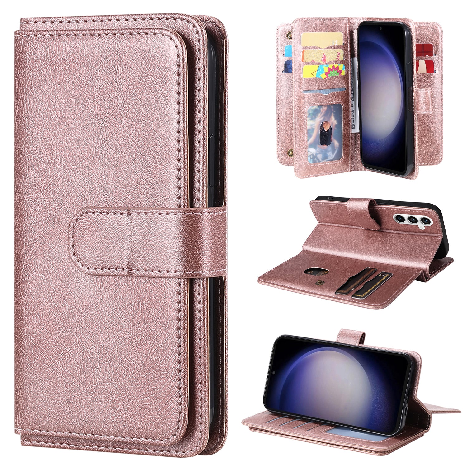 KT Multi-functional Series-1 for Samsung Galaxy S23 FE Leather Wallet Case 10 Card Slots Flip Stand Phone Cover KT Multi-functional Series-1 for Samsung Galaxy S23 FE Leather Wallet Case 10 Card Slots Flip Stand Phone Cover